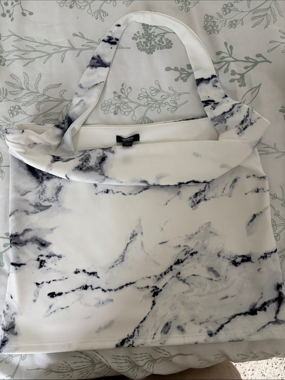 Express halter top White Marble-Print